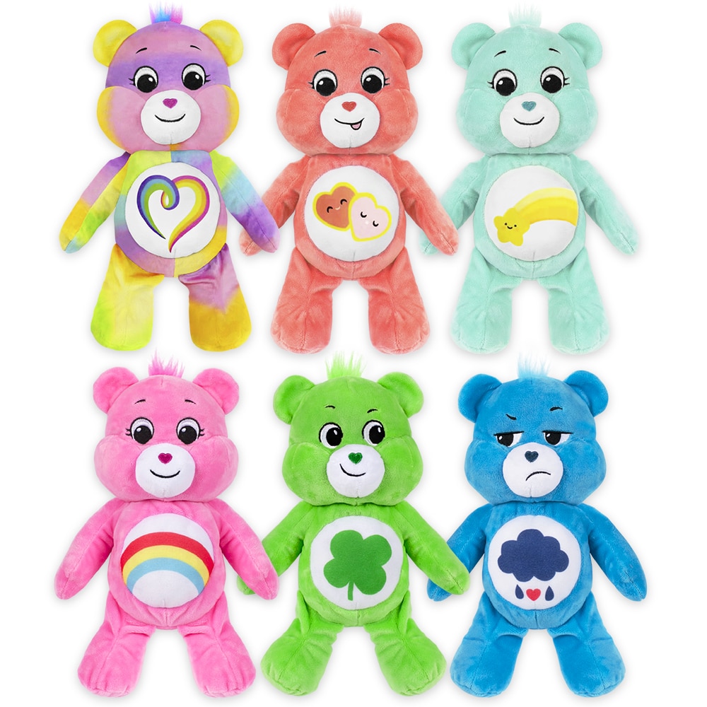 An assortment of Care bears Plush Bears