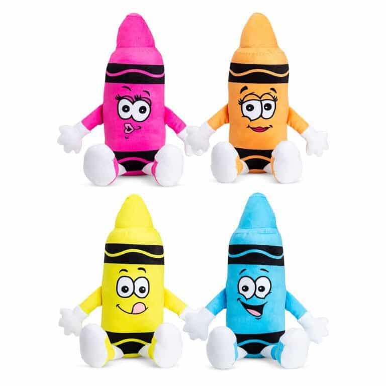 Crayola Neon Crayon plush assortment